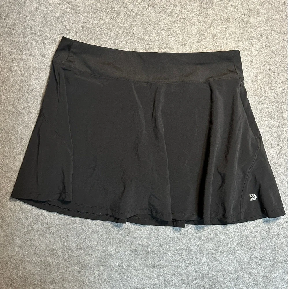 All in Motion Active‎ Skort Large Black Recycled Polyester Spandex Stretch